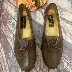 Andante Handmade Men's Loafers Slip On Tassel Shoe